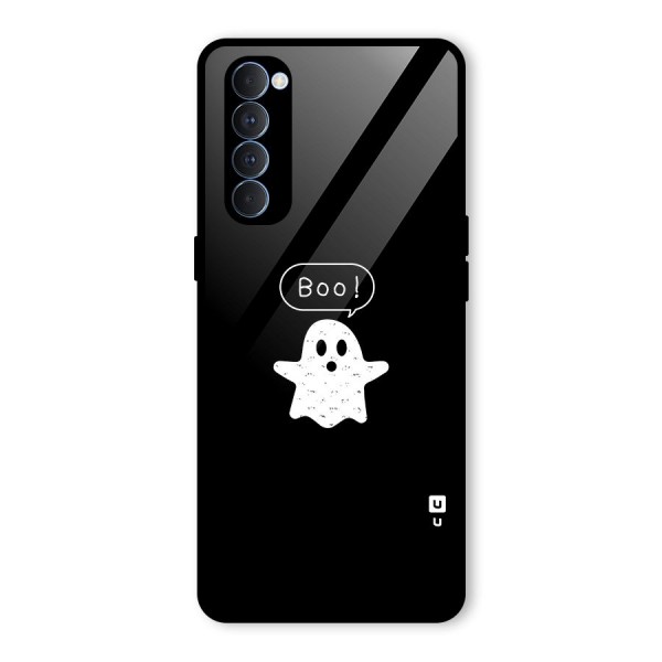 Boo Cute Ghost Glass Back Case for Oppo Reno4 Pro