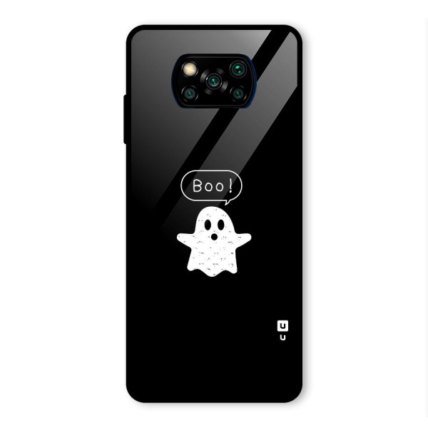 Boo Cute Ghost Glass Back Case for Poco X3 Pro