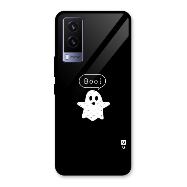 Boo Cute Ghost Glass Back Case for Vivo V21e 5G