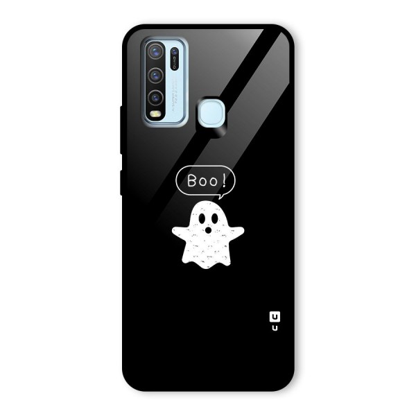 Boo Cute Ghost Glass Back Case for Vivo Y30