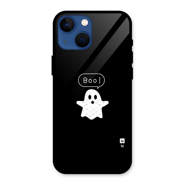 Boo Cute Ghost Glass Back Case for iPhone 13 Mini