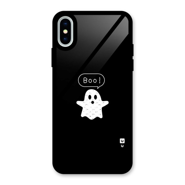 Boo Cute Ghost Glass Back Case for iPhone XS