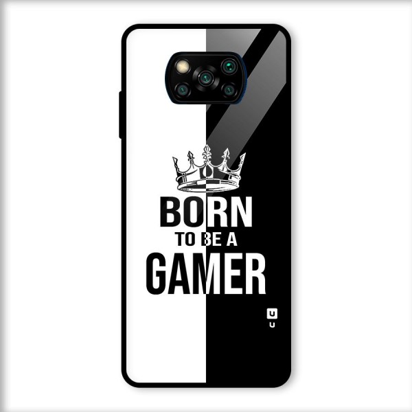 Born To Be Gamer Glass Back Case for Poco X3