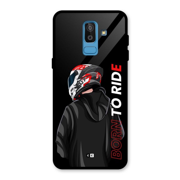 Born To Ride Glass Back Case for Galaxy J8