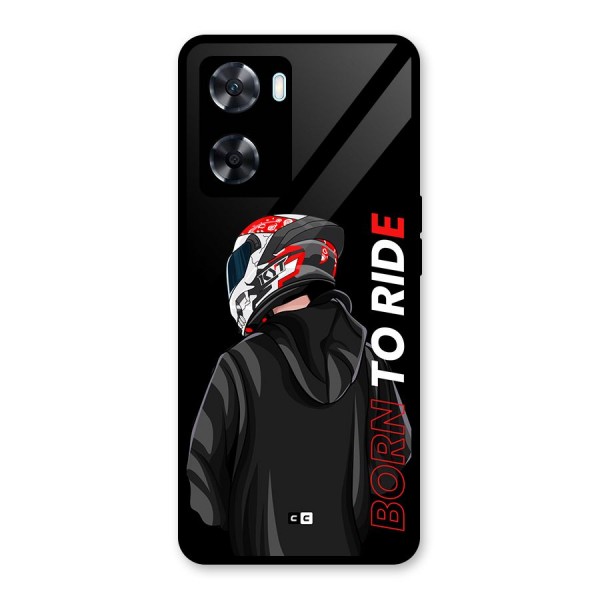 Born To Ride Glass Back Case for Oppo A77s