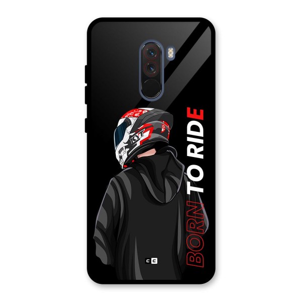 Born To Ride Glass Back Case for Poco F1