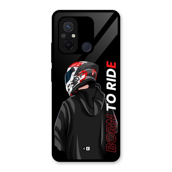 Born To Ride Glass Back Case for Redmi 12C