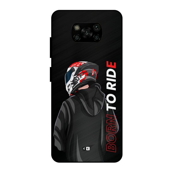 Born To Ride Metal Back Case for Poco X3