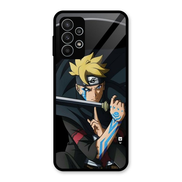 Boruto Uzumaki Stance Glass Back Case for Galaxy A23