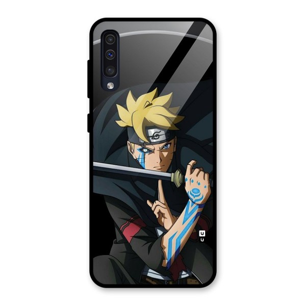 Boruto Uzumaki Stance Glass Back Case for Galaxy A50