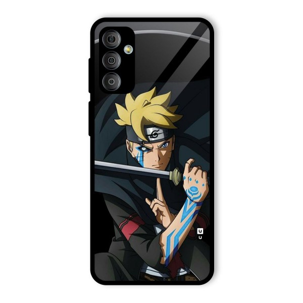 Boruto Uzumaki Stance Glass Back Case for Galaxy F23