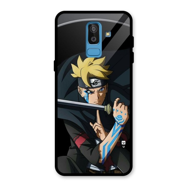 Boruto Uzumaki Stance Glass Back Case for Galaxy J8