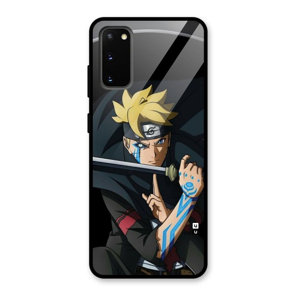 Boruto Uzumaki Stance Glass Back Case for Galaxy S20