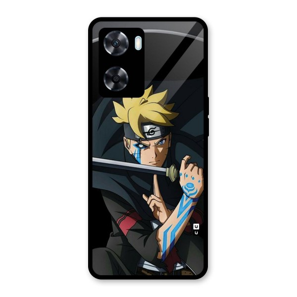 Boruto Uzumaki Stance Glass Back Case for Oppo A77s