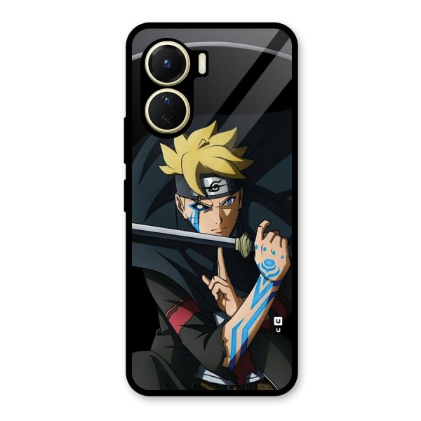 Boruto Uzumaki Stance Glass Back Case for Vivo Y16