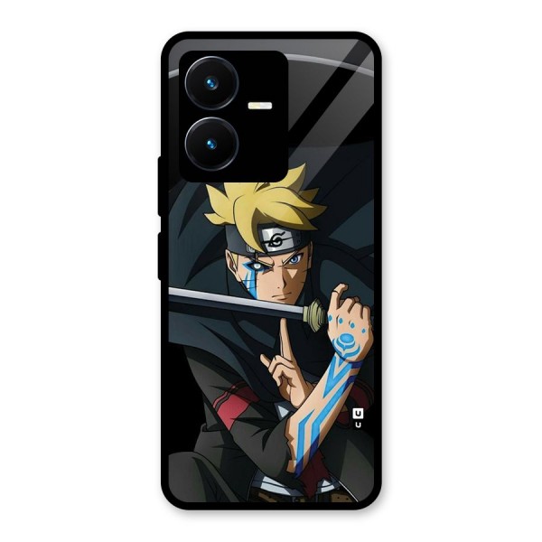 Boruto Uzumaki Stance Glass Back Case for Vivo Y22