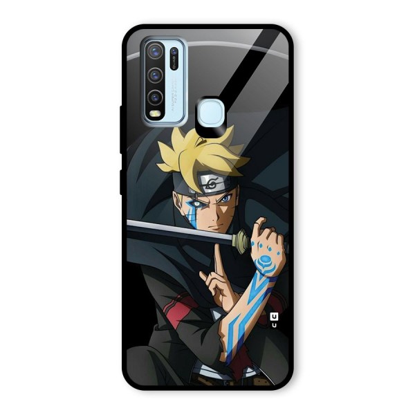 Boruto Uzumaki Stance Glass Back Case for Vivo Y30