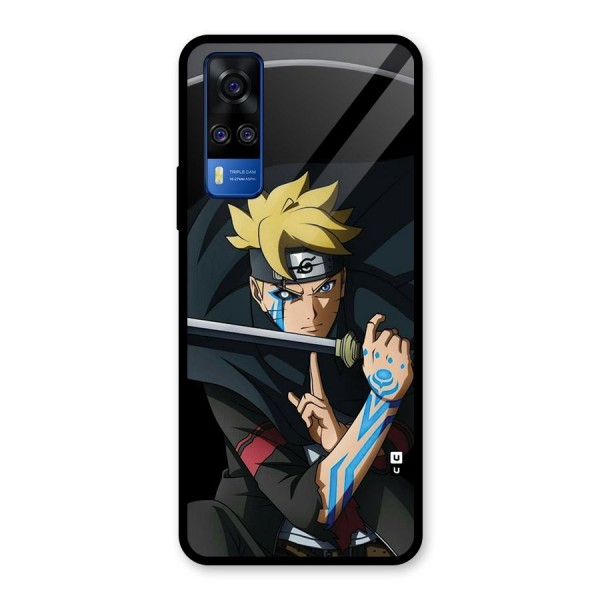 Boruto Uzumaki Stance Glass Back Case for Vivo Y51