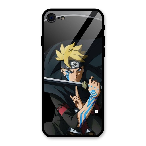 Boruto Uzumaki Stance Glass Back Case for iPhone 8