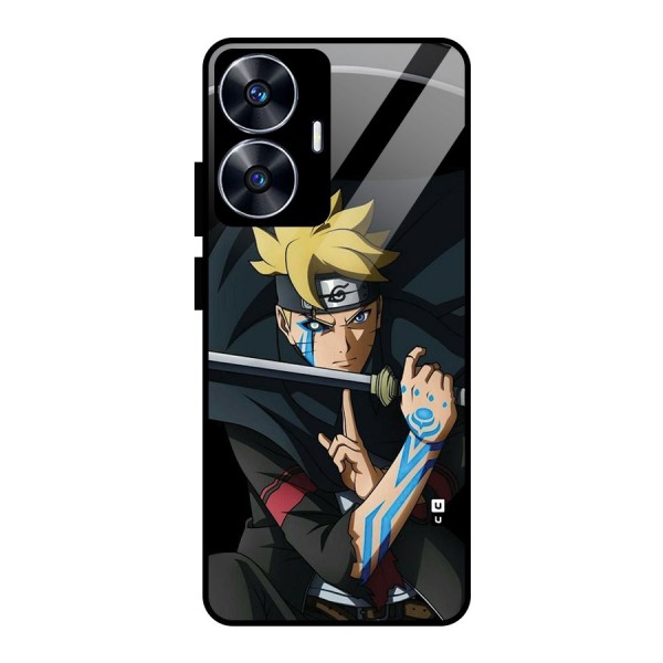 Boruto Uzumaki Stance Glass Back Case for realme C55