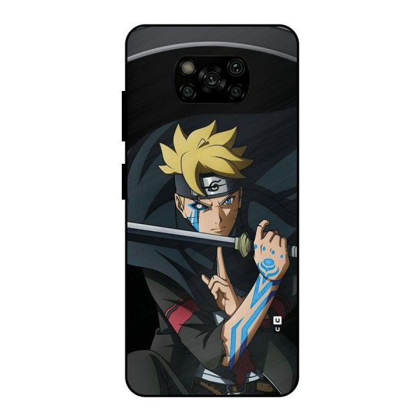 Boruto Uzumaki Stance Metal Back Case for Poco X3