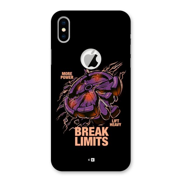 Break Limits Back Case for iPhone XS Logo Cut