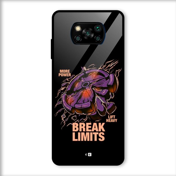 Break Limits Glass Back Case for Poco X3