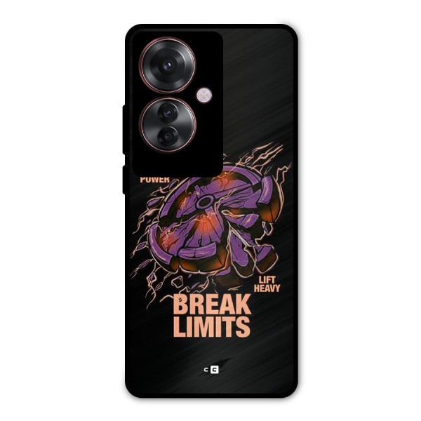 Break Limits Metal Back Case for Oppo F25 Pro