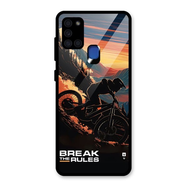 Break The Rules Glass Back Case for Galaxy A21s