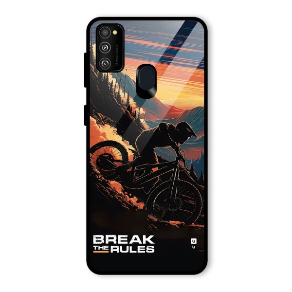 Break The Rules Glass Back Case for Galaxy M21