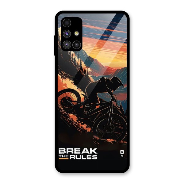 Break The Rules Glass Back Case for Galaxy M51