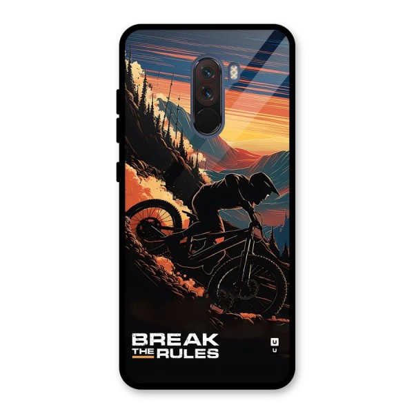 Break The Rules Glass Back Case for Poco F1