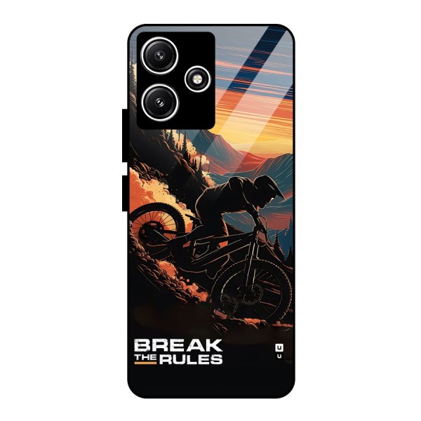 Break The Rules Glass Back Case for Poco M6 Pro