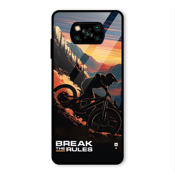 Break The Rules Glass Back Case for Poco X3 Pro