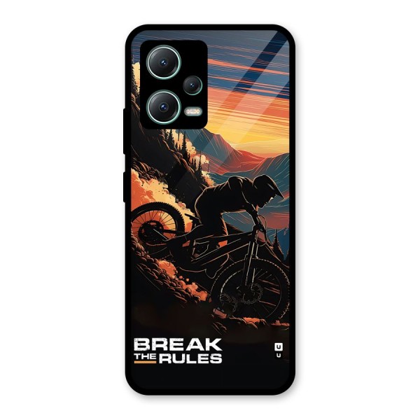 Break The Rules Glass Back Case for Poco X5