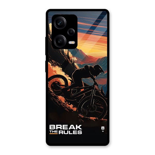 Break The Rules Glass Back Case for Redmi Note 12 Pro