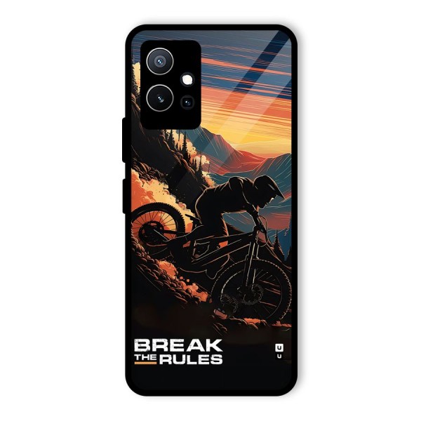 Break The Rules Glass Back Case for Vivo T1 5G