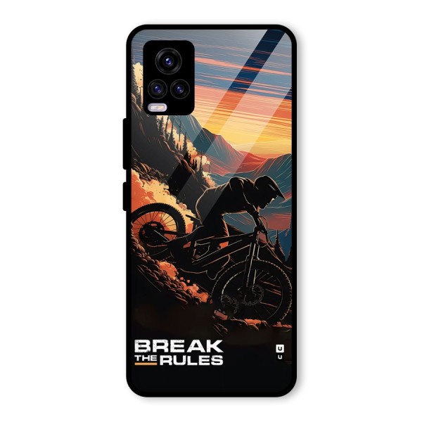 Break The Rules Glass Back Case for Vivo V20 2021