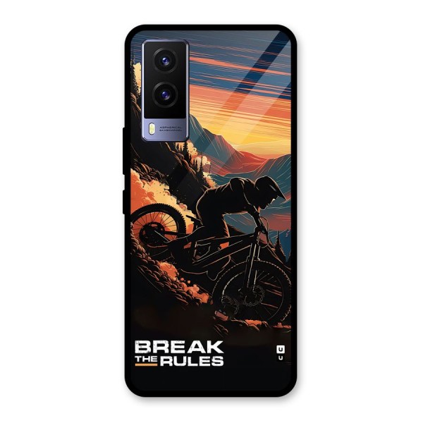 Break The Rules Glass Back Case for Vivo V21e 5G