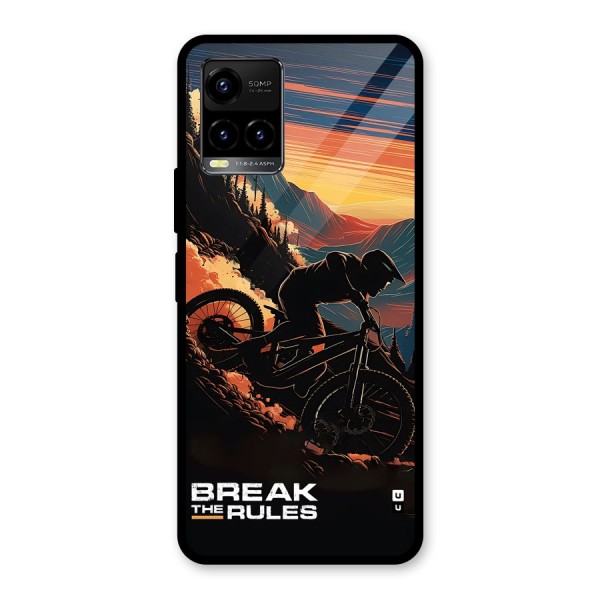 Break The Rules Glass Back Case for Vivo Y21G