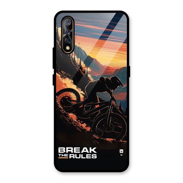 Break The Rules Glass Back Case for Vivo Z1x