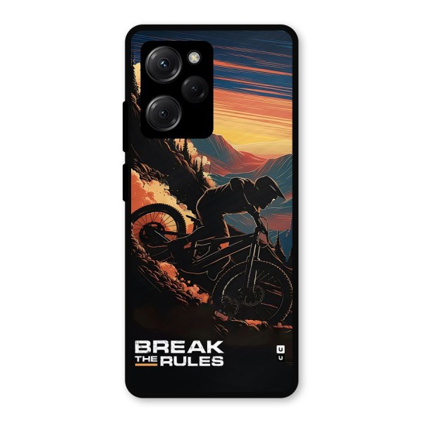 Break The Rules Metal Back Case for Poco X5 Pro