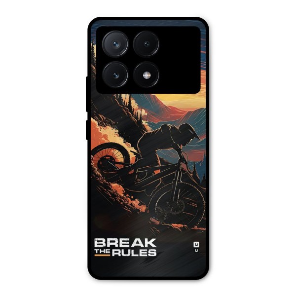 Break The Rules Metal Back Case for Poco X6 Pro