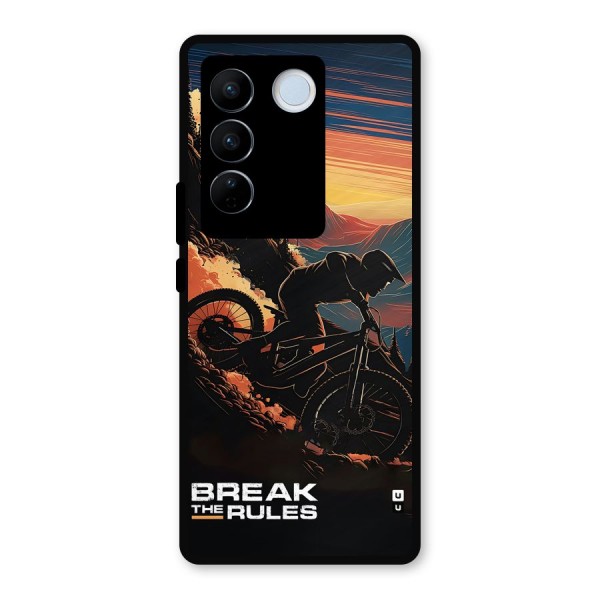 Break The Rules Metal Back Case for Vivo V27 Pro