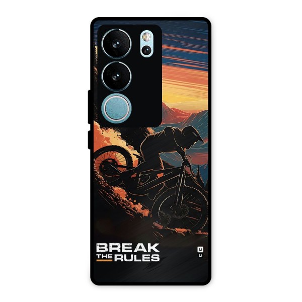 Break The Rules Metal Back Case for Vivo V29 Pro