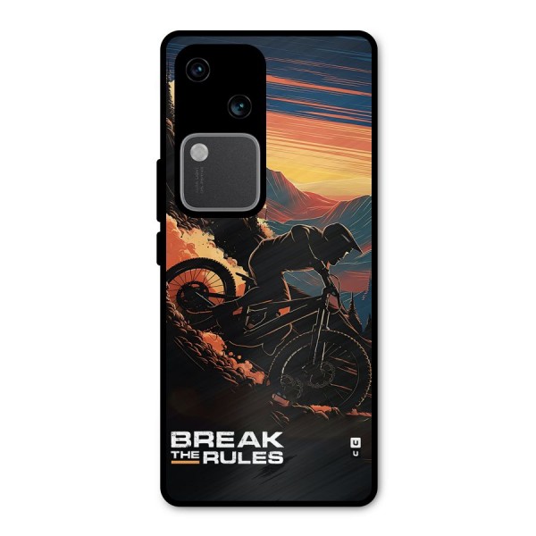 Break The Rules Metal Back Case for Vivo V30