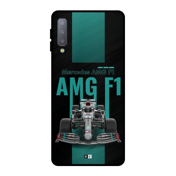 Brisk Car Metal Back Case for Galaxy A7 (2018)