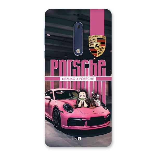 Bubble Race Car Back Case for Nokia 5