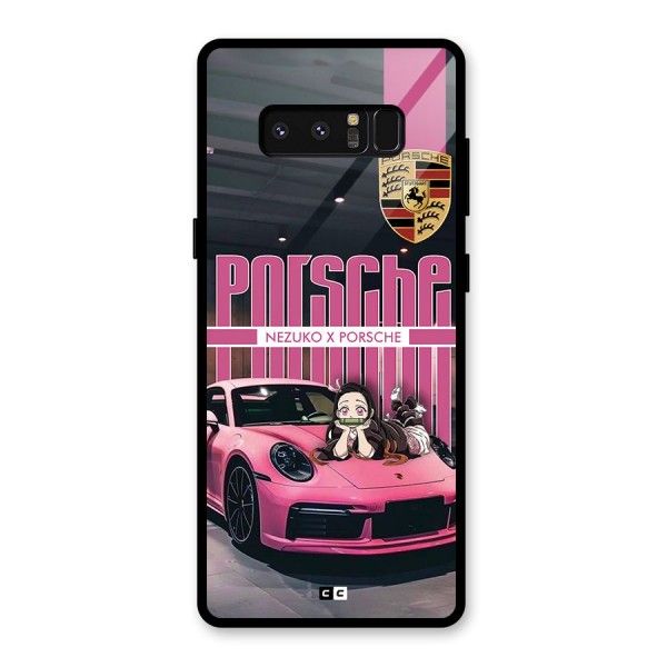 Bubble Race Car Glass Back Case for Galaxy Note 8