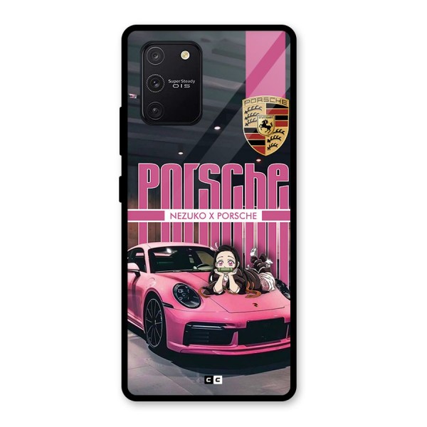 Bubble Race Car Glass Back Case for Galaxy S10 Lite